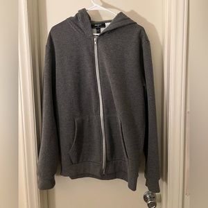 Grey Forever 21 Zip Up Sweatshirt